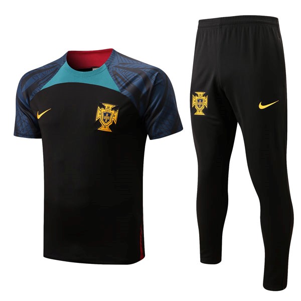 Camiseta Portugal Conjunto Completo 2022/2023 Negro Azul